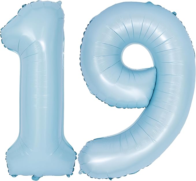 40 In Matte Blue Number Balloons Helium Foil Mylar Balloon Birthday Party banquet Decoration Digital 19