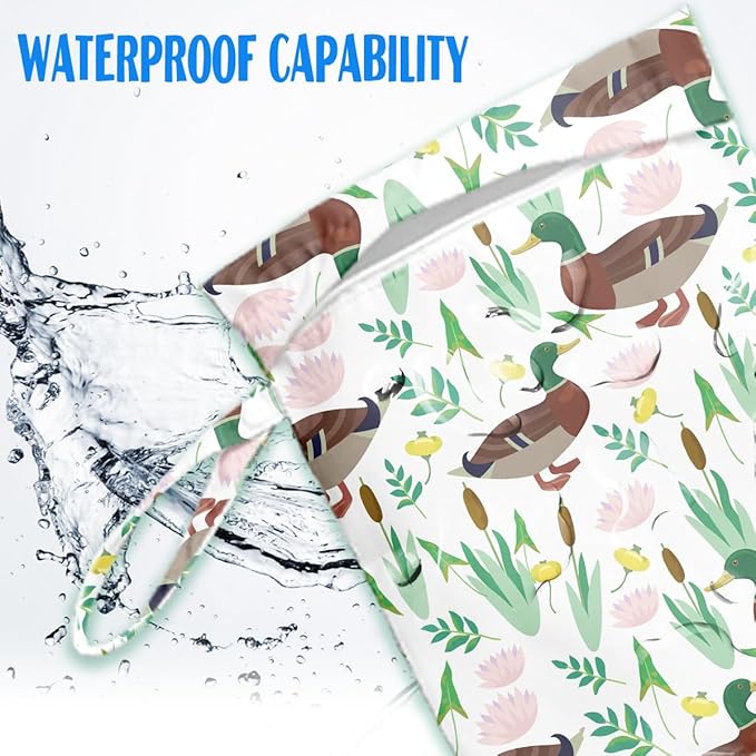 Beach Essentials, Wet Bag for Swimsuit Dirty Clothes Yoga Gym Diaper, Wet Dry Bag, Beach Vacation Essential for Travel Poor Bathing Summer Duck Gifts for Duck Lovers