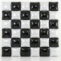 36PCS Square Foil Balloon Wall Backdrop,19 inch Double-Sided Metallic Balloons for Party,Wedding,Anniversary,Birthday,Graduation,Halloween,Shiny Balloon Decor (Black&White)