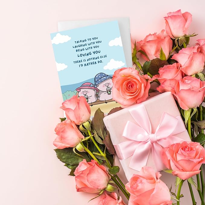 ALY LOU Mothers Day Card for Mom Mother Wife Stepmom Aunt Grandma Parents – Cute Funny Heartfelt Greeting Card for Her from Daughter Son Husband – Blank Inside (There is nothing else, I’d rather do)