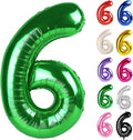 Green Number 6 Balloon 40 Inch, 6 Balloon Number, 6th Birthday Decorations, Green Party Supplies for Boys Girls