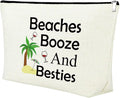Mxrymvu Beach Gifts for Women Friends Makeup Bag Beach Lover Gifts Cosmetic Bag Funny Vacation Gift Seaside Themed Pouch for Women Besties Birthday Christmas Graduation Present Travel Makeup Pouch