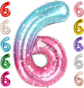 Number 6 Balloon 40 Inch, 6th Birthday Balloon for Boy Girl, Pink Purple Blue 16 60 61 65 Numbers Balloons Birthday Party Wedding Events Decorations