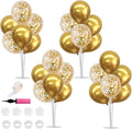 TONIFUL 4 Set Gold Balloon Centerpieces for Tables,Gold Birthday Party Decorations,Table Centerpieces for 50th Birthday Anniversary Graduation Decorations 2026 New Year Prom Retirement Wedding