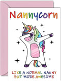 Stuff4 Birthday Cards for Nanny - Nannycorn - Nanny Mothers Day Card from Grandson Granddaughter, Happy Birthday Nanny, Grandma Unicorn Birthday Card, A5 Seasonal Nannie Nanna Funny Greeting Cards