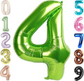 40 Inch Large Numbers Balloon, 4 Light Green Ballon for 4th 14 40 44 Birthday Party, Balloon 4 Number for Graduations Wedding Supplies