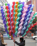 40 Inches Latex Spiral Balloons 100 Count Assorted Boys Girls Birthday Party Balloons