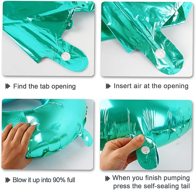40 Inch Teal Blue Balloon Number 5 Balloon Jumbo Mylar Foil Helium Balloon for 15 25 35 50 Big Giant Jumbo Huge Foil Mylar Balloons 55th 65th Birthday Balloons Men Women Party Decorations