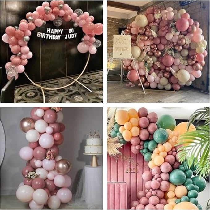 Dusty Pink Balloons 60pcs 5inch Small Matte for Balloon Garland Arch - Round Mini Retro Latex for Birthday Party Decoration DIY Wedding Bride