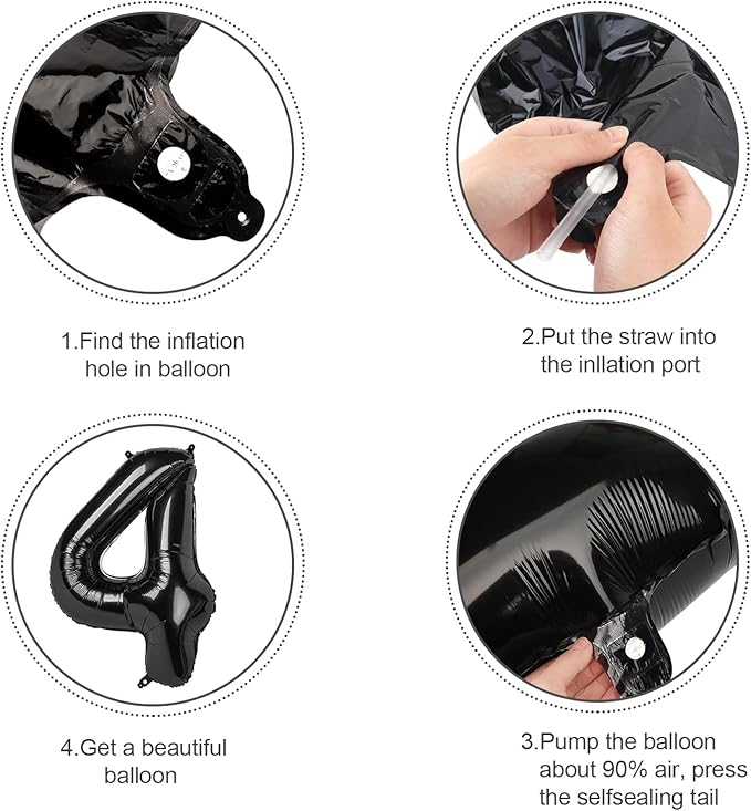 Number 30 Balloons, Balloons for Man Woman 30th Black Birthday Party Decoration, 40 Inch Foil Number Ballon for 30 Anniversary, Bridal Shower, Graduation, Halloween, New Year