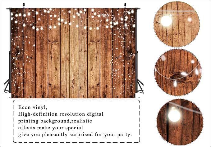 LTLYH 7x5ft Brown Wood Photography Backdrop Photographers Brown Photo Backdrop Retro Wood Wall Backdrop Baby Shower Birthday Party Banners Backdrop 216