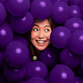 AFTERLOON® Biodegradable Mini Balloons 50 pcs Deep Purple 5 Inch, Matte Color Thickened Extra Strong Latex Helium Float, Baby Shower Gender Reveal Garland Arch Wedding Birthday Party Decorations