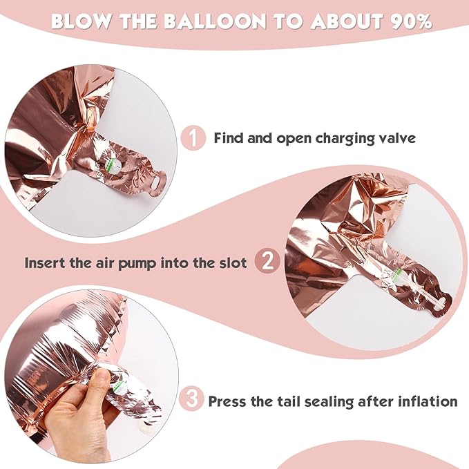 40 Inch Rose Gold Number 1 Balloon, Giant Number 1 Balloons for 11th 12th 21st Birthday Decorations, Party Supplies for Baby Boy Girl, Rose Gold Party Decor