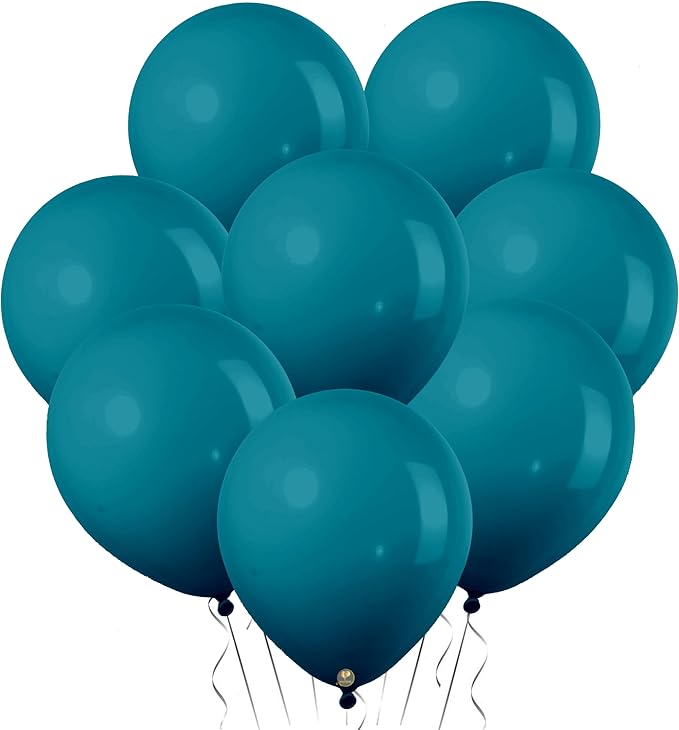 AFTERLOON® Biodegradable Mini Balloons 100 pcs Aqua 5 Inch, Matte Color Thickened Extra Strong Latex Helium Float, Baby Shower Gender Reveal Garland Arch Wedding Kids Birthday Party Decorations