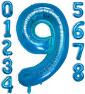 40 Inch Large Blue Number Celebration and Decoration Balloon for Birthday Parties, Graduations, Anniversaries, Weddings, Photo Shoots, Special Events - Helium Foil Mylar (Blue Number 9)