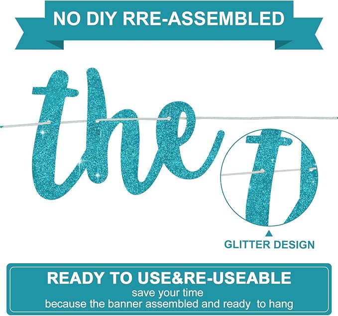 BEISHIDA The Beginning of A New Chapter Banner, Farewell party Decoration,Graduation Sign 2026 Banner,Happy retirement Supplies,Going away party Sign Garland,Graduation banner Glitter Lake Blue