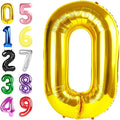 40 Inch Number Balloons, Gold Balloons for Birthday Party Decoration, Foil Number 0 Ballon for 0, 10, 20, 100, 2026 Celebration, Birthday, Baby Shower, Anniversary Decor
