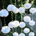 White Tissue Paper Pom Pom Garlands, Paper Flowers for Birthday Decorations, Baby Shower, Wedding Engagement, Bridal Shower, Spring Summer Party Decorations