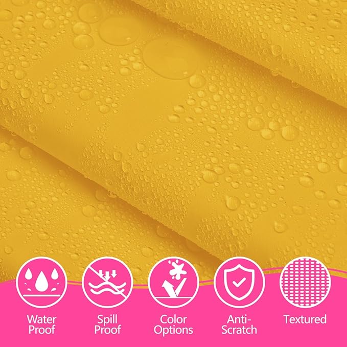 Disposable Plastic Tablecloth Yellow 54x108 Inch, 5-Pack Waterproof Rectangular Table Cover for Parties, Picnics, Dining Protection