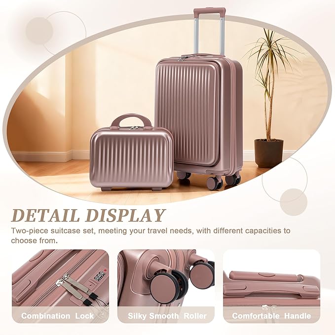 20/14 Inch Hardside Luggage, Lightweight Suitcases with Spinner Wheels