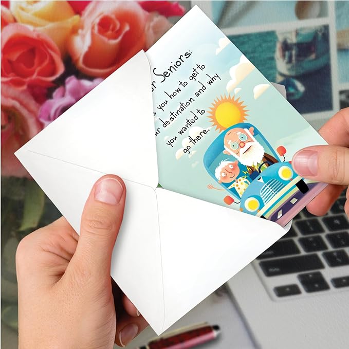 NobleWorks Funny Birthday Greeting Card with 5 x 7 Inch Envelope (1 Card) Bday Senior GPS C10664BDG