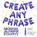52 pcs Purple Foil Letter Balloons with Air Pump, 16 Inch 2 A-Z Sets - Mylar Alphabet Balloon Kit for Birthday Banner & Party Decorations