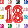18 Balloon Number, Red Number 18th Birthday Balloons 40 Inch, 18 Years Old Red Birthday Decorations for Boys Girls, 18th Anniversary Decorations