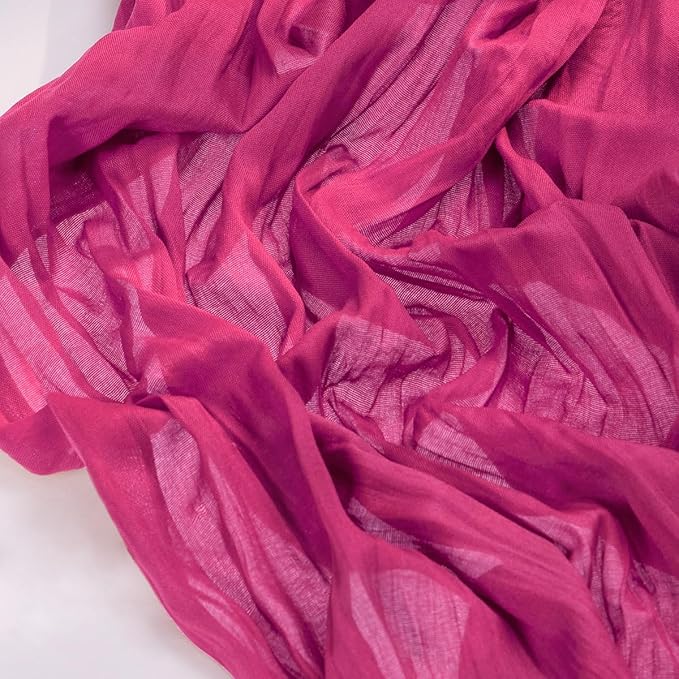 Socomi Fuschia Spring Easter Cheesecloth Table Runner Hot Pink Boho Rustic Gauze 120 inch 10FT Cheese Cloth Runner for Wedding Party Baby Shower Birthday Home Decor