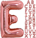 TONIFUL 40 Inch Large Rose Gold Letter E Balloon - Giant Alphabet Foil Mylar for Birthday Party Anniversary Supplies Decorations