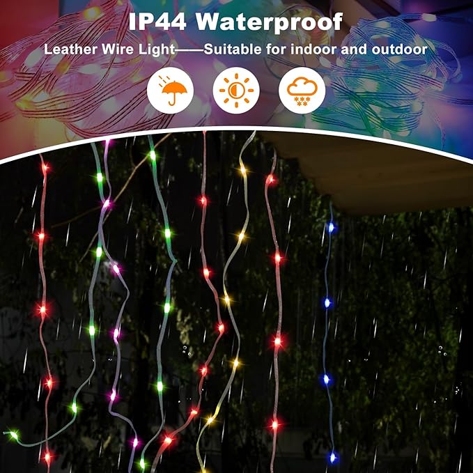 FUNIAO (New Multi Color Changing Christmas Lights, Christmas Tree Lights with Remote, 335 LED RGB Timer & Waterproof Outdoor String Lights for Halloween, Christmas, New Year (RGB Color Change)