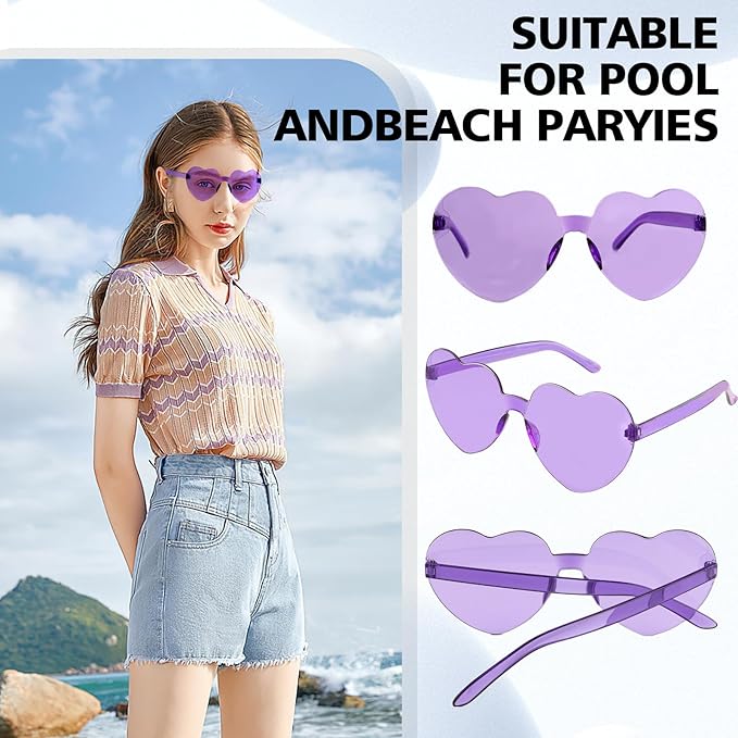Heart Sunglasses Heart Shaped Glasses Bulk Valentines Halloween Bachelorette Party Decorations Glasses Women Men