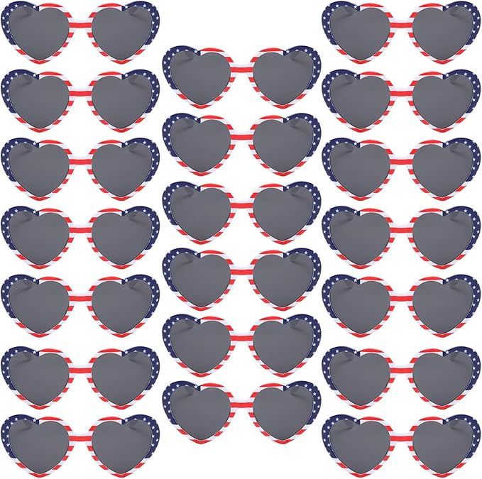 YQVIE Bulk American Flag Sunglasses for Adult Retro Independence Day Glasses UV400 Protection