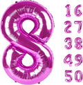40 Inch Rose Purple Large Balloon Number 8 Balloon,Jumbo Mylar Foil Helium Balloon for 8 18 28 38 48 58 Birthday Digital Balloons for Birthday Party,Wedding Anniversary Party Decorations