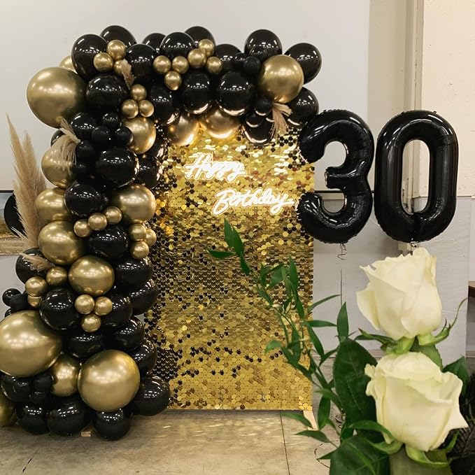 Black Number 40 Balloon 40 inch, 40 Number Balloons, 40th Black Birthday Decorations, 40 Year Old Women Men Party Supplies