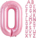 TONIFUL 40 Inch Large Pink Letter O Balloons Giant Foil Mylar Alphabet Balloon for Birthday Party Anniversary Baby Shower Wedding Supplies Decorations
