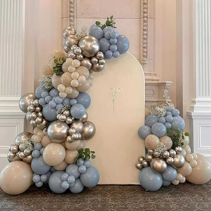 Dusty Blue Balloons Arch Haze Blue Balloons Garland Mist Aqua Fog Balloon Different Sizes 5 10 12 18inch Helium Latex Balloon Boho Birthday Party Decoration Wedding Baby Shower Bachelorette Graduation