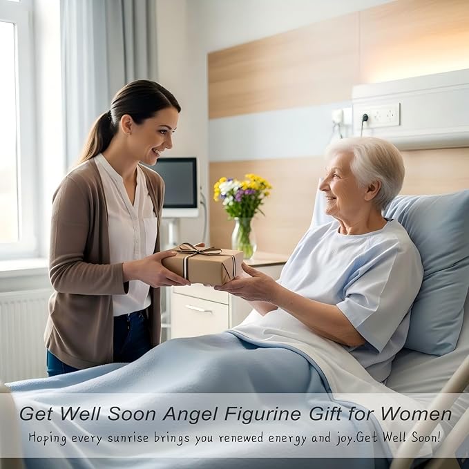 Get Well Gifts for Women,5.5'' Get Well Soon Angel Figurine,Unique Encouragement Gifts for New Mom,Grandma,Sister and Best Friend