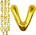 40Inch Gold Letter V Balloon Foil Helium Letter Balloons A-Z Giant Large Mylar Big Party Balloon for Birthday Party Decorations
