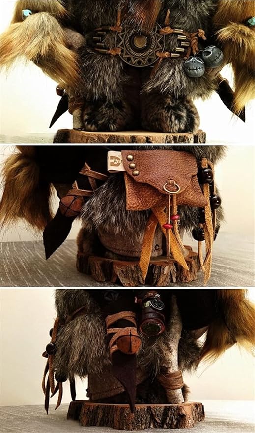 Halloween Special - Viking Warrior Gnome Doll, Fall Farmhouse Gnome Plush Decor Indoor, Nordic Gnomes Decorations for Home, Handcrafed Cute Scandinavian Style Gnomes for Kitchen Table Ornaments (A)…
