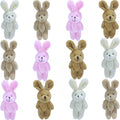 Mini Plush Bunny, 12 Pcs Stuffed Animals, 5.2 Inch Easter Bunny Doll, Soft Rabbit for Easter, Birthday, Wedding Decorations, Easter Basket Stuffers (5.2 Inch)