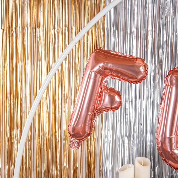 Restaurantware-Balloonify 16 Inch Letter Balloon, 1 Alphabet Party Balloon - Letter F, Self-Sealing, Rose Gold Foil Mylar Finish, Hanging Loop, Decoration For Birthday, Wedding, Or Graduation