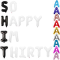 BALLOON VIBE Funny 30th Birthday Decorations for Him and Her - So Happy IM 30 Phrase Letters Banner - 16” Balloon Letters Foil Balloons for Happy Birthday Décor - Dirty 30 Birth Day