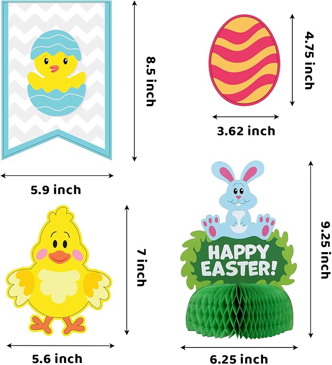 JOYIN 31 PCS Easter Decorations Spring Decor Egg Bunny Foil Swirl Party Hanging Decoration Huge Value Kit for Easter Home Themed Party