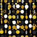 Syhood 10 Pcs Party Decorations Paper Dot Circle Garlands Glitter Streamers Hanging Banner Decor for New Year Baby Shower Wedding Birthday Backdrop Supplies (Black Gold and Silver)
