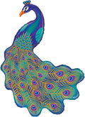 Graceful Glitter Peacock Jumbo 42" Foil Party Balloon