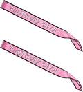 Beistle S60177AZ2 Birthday Satin Sash, Pink/White/Black