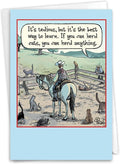 NobleWorks -1 Funny Birthday Greeting Card w/ 5x7 Envelope For Men, Women - Bday Herd Anything C9285BDG-UA