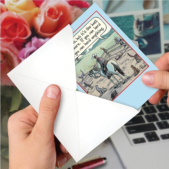 NobleWorks -1 Funny Birthday Greeting Card w/ 5x7 Envelope For Men, Women - Bday Herd Anything C9285BDG-UA