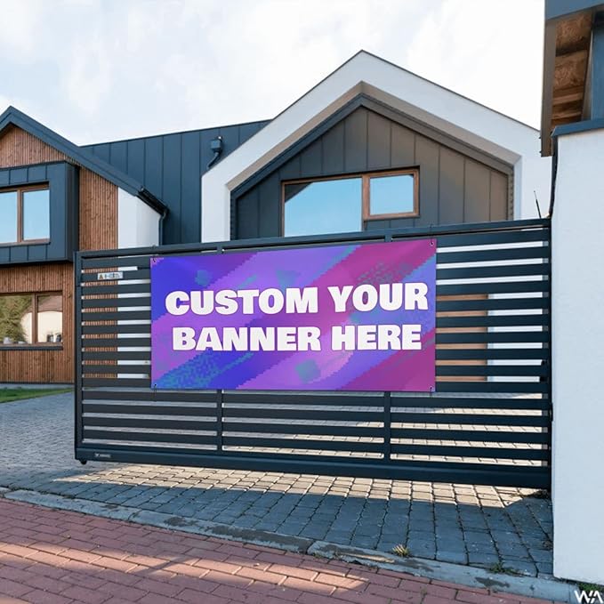 Custom Banners Personalized Banners Customize Design Your Own Make Your Own Banner Design Party/Birthday Banners Indoor/Outdoor 35x71IN
