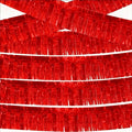 Red Foil Fringe Garland 6Pcs 10 Feet Metallic Tinsel Hanging Curtain Glitter Backdrop Banner for Parade Floats Christmas Wedding Party Decorations